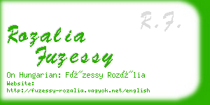 rozalia fuzessy business card